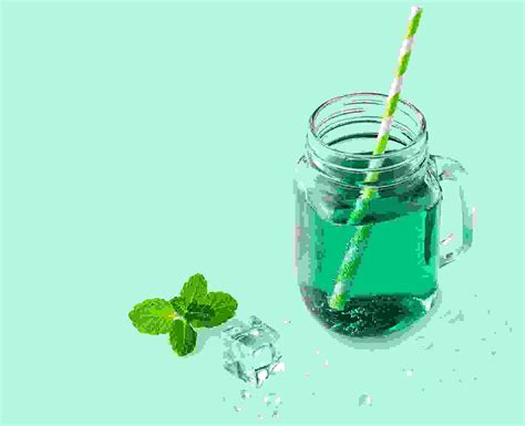 Diabolo Boisson Rafraichissante Sans Alcool Et Sirop De Menthe Verte