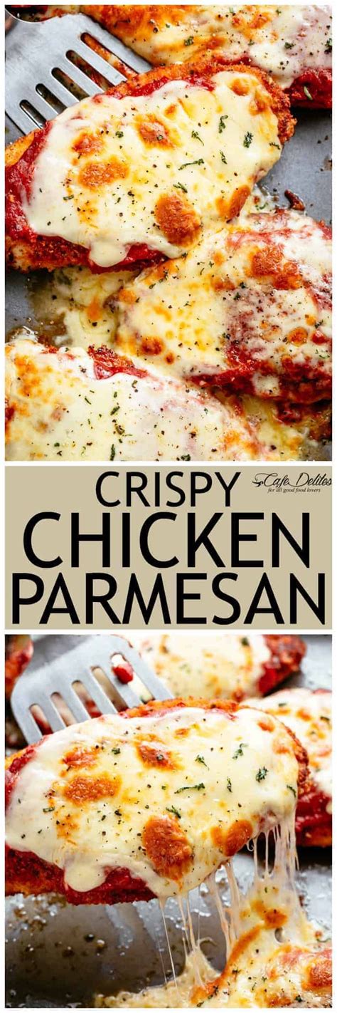 The Best Crispy Chicken Parmesan Cafe Delites With A