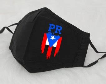 Puerto Rico Flag Mask - Etsy