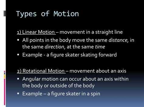 Types Of Motion Chart