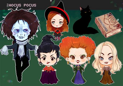 Hocus Pocus Characters Clipart: Instant Download, PNG File 300 Dpi - Etsy