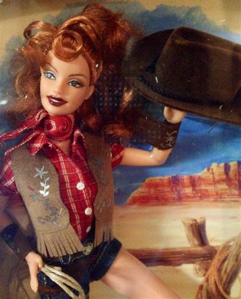 2006 "Way Out West" Cowgirl Barbie Doll is first in the Pin-Up doll