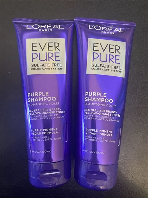 2 L Oreal Paris Everpure Sulfate Free Brass Toning Purple Shampoo For Blonde Ebay