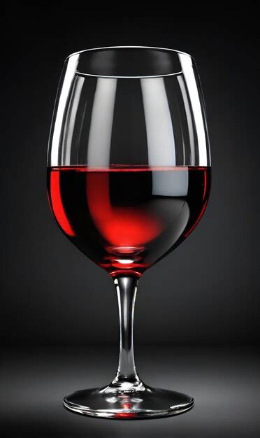 Premium Photo A Glass Of Red Wine On A Black Background