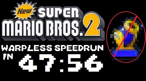 New Super Mario Bros 2 Warpless Speedrun In 47 56 Youtube