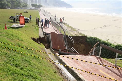 Autoestrada Lagoa Barra Interditada Ap S Afundamento Na Ciclovia Tim