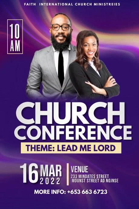 Church Conference Template Postermywall