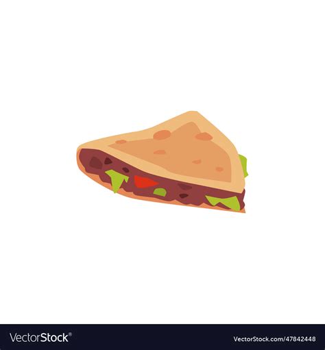 Classic quesadilla cartoon Royalty Free Vector Image