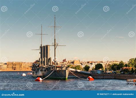 St. Petersburg, Russia - 28 June 2017: Cruiser Aurora, Ship Museum in ...