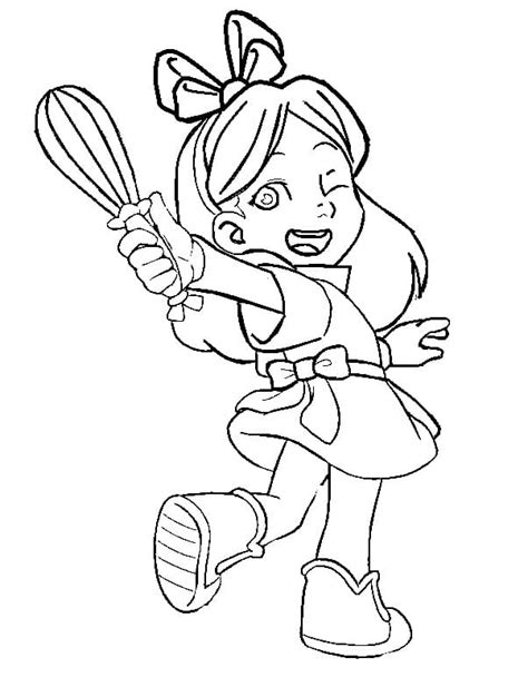 Adorable Alice S Wonderland Bakery Coloring Page Free Printable