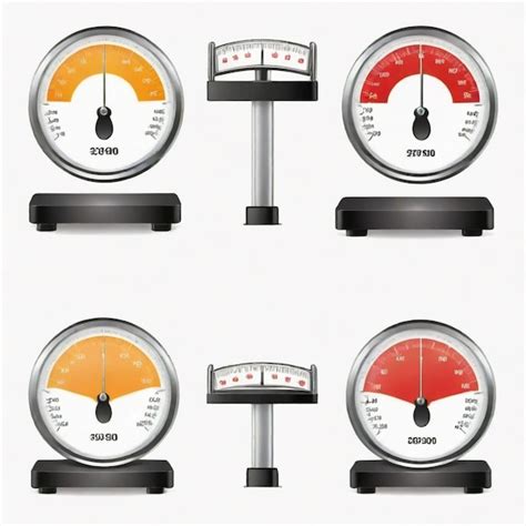 Weight Scale Detailed Vector Set Premium Ai Generated Vector