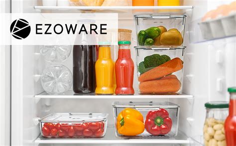 EZOWare Contenitori Frigo Impilabile Con Coperchio Cestini