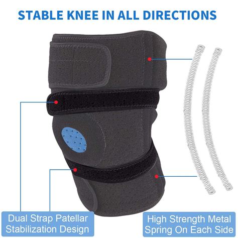 Nvorliy Plus Size Adjustable Knee Brace Xl Xl Black Open Patella