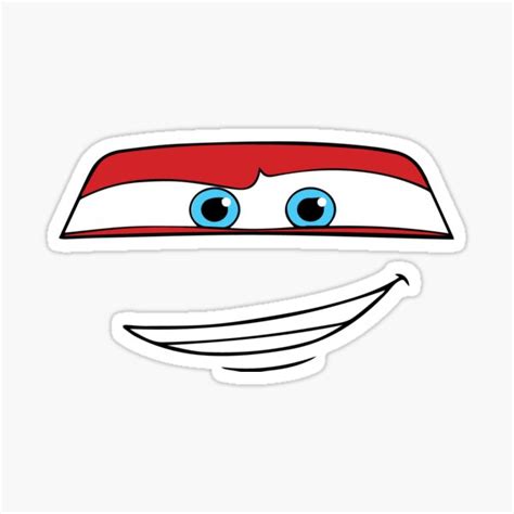 Lighting Mcqueen Eyes Sticker For Sale By Elenalevy Redbubble