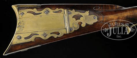 Contemporary Makers Relief Carved Golden Age Flintlock Rifle By Adams County Gunsmith Adam Ernst