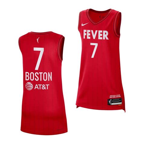 Indiana Fever 7 Aliyah Boston 2023 Wnba Draft Rebel Edition Red Jersey