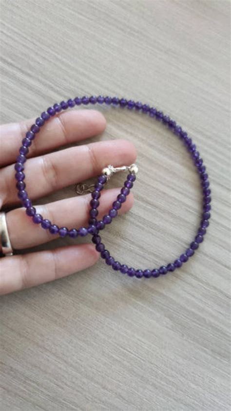 Amethyst Choker Necklace Choker Amethyst Natural Stones - Etsy