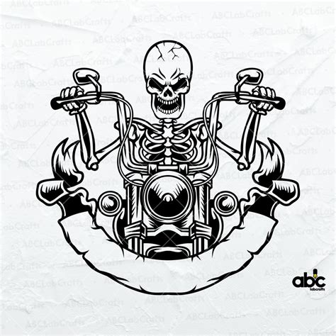 Skull Biker Svg File Motorcycle Svg Biker Clipart Etsy Finland