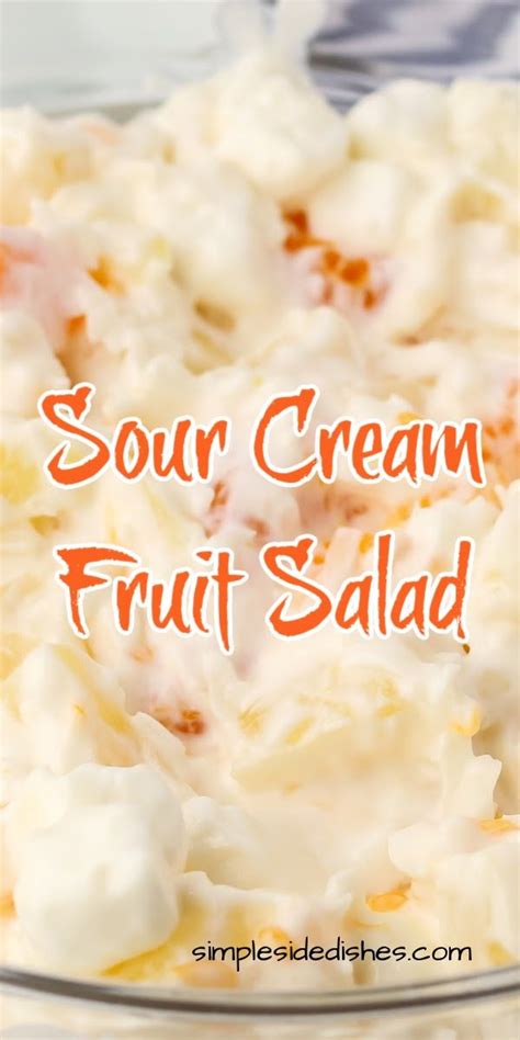 Sour Cream Fruit Salad Sour Cream Recipes Fruit Salad With Cream