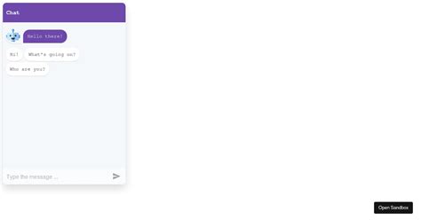 Chatbot Example Codesandbox