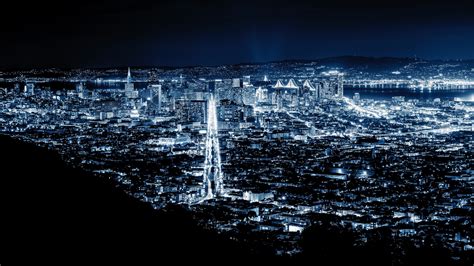 San Francisco night skyline - backiee