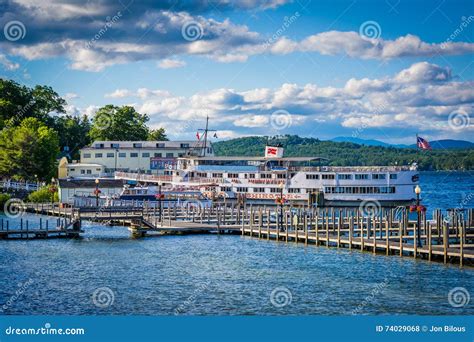 View Of Docks On Lake Winnipesaukee In Weirs Beach Laconia New