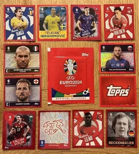 TOPPS UEFA EURO 2024 SWISS EDITION Gruppe A B Einzel Sticker