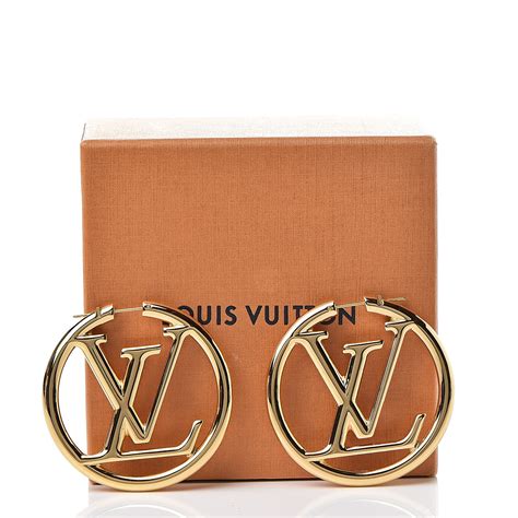 Louis Vuitton Louise Hoop Earrings Gold 507346