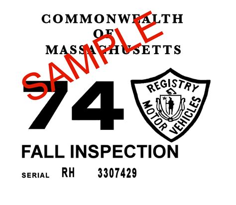 Massachusetts : Bob Hoyts Classic Inspection Stickers, Add a Final ...