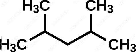 Dimethylpentane Structural Chemical Formula Heptane Isomer Vector