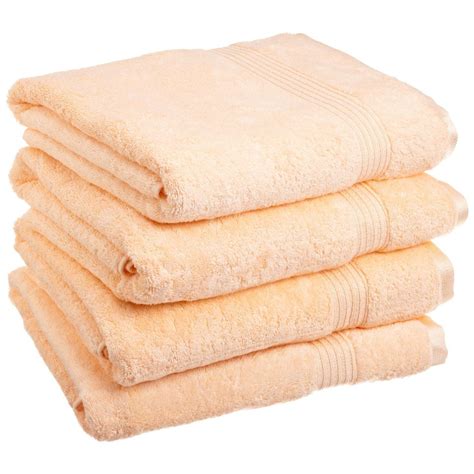 Egyptian Cotton 600 GSM 4 Piece Bath Towel Set Peach Walmart