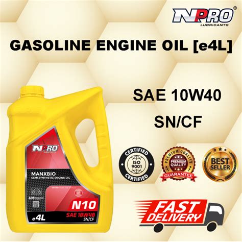 Npro N Semi Synthetic W Api Sn Cf L Minyak Hitam Kereta Car