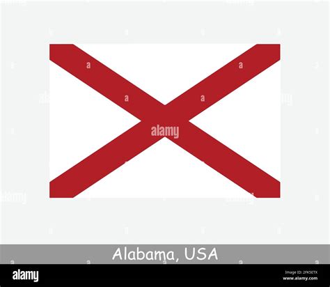 Alabama USA State Flag. Flag of AL, USA isolated on white background ...