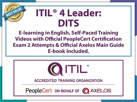 Itil® 4 Leader Digital And It Strategy Dits Certification Training 1worldtraining