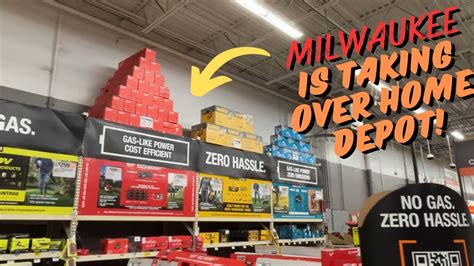 Huge New Milwaukee Tool Displays At Home Depot So Many Deals Youtube