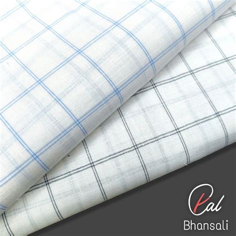 Checks Linen Shirting Fabric 150 200 At Rs 100 Meter In Ahmedabad ID