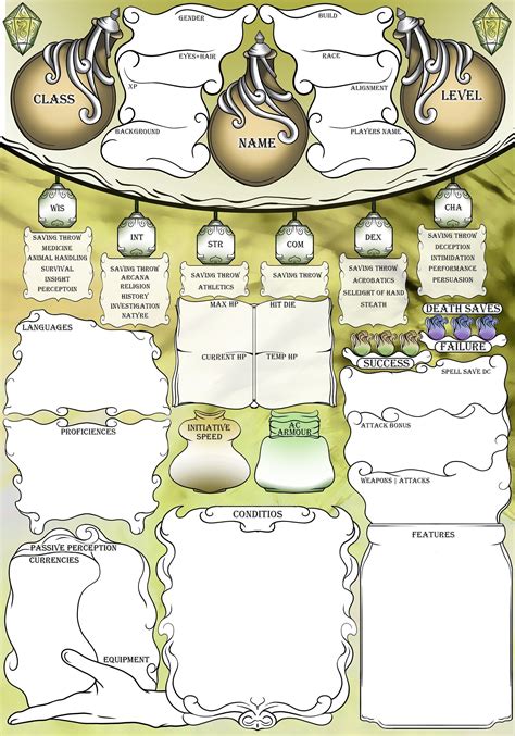 Dnd Character Commission Wizard 5e Character Sheet 5e Magic Etsy In 2022 Dnd Character Sheet