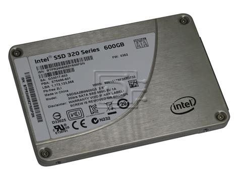 Intel SSDSA2BW600G301 600GB 2 5 3Gbps MLC 320 Series SATA SSD