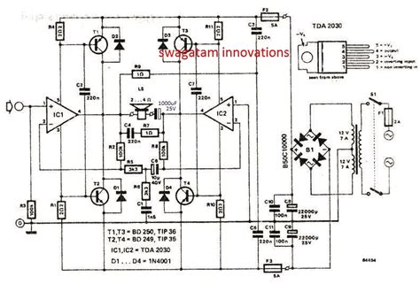 Tda Power Amplifier Circuit Diagram Amplifier Circuit Tda Di