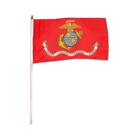 Marine Corps Handheld 12x18 In Flag With Pole