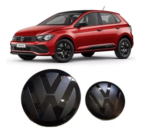 Emblema Frontal Traseiro Acr Lico Black Vw Novo Polo Parcelamento