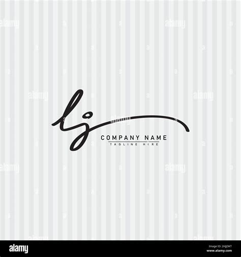 Initial Letter LJ Logo Handwritten Signature Style Logo Simple