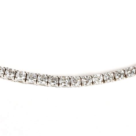 Collier rivière de diamants or blanc Collier rivière diamants