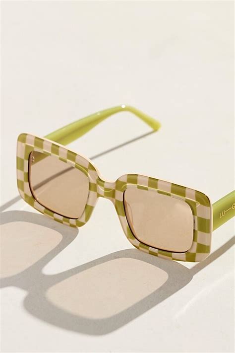 Lu Goldie Mia Checkers Sunglasses By Lu Goldie At Free People Shopstyle