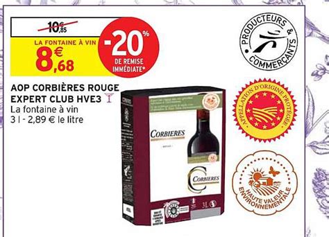 Promo Aop Corbières Rouge Expert Club Hve3 chez Intermarché iCatalogue fr