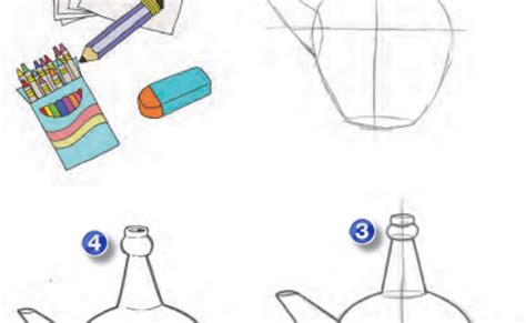 Membuat Gambar Kendi 3 Dimensi Tugas Kelas 4 Tema 8 Cara Menggambar