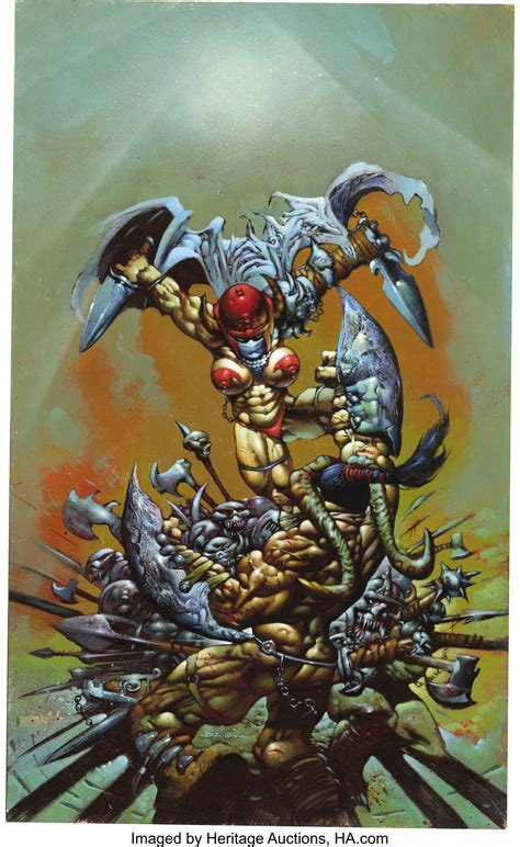 Simon Bisley Melting Pot Book Four Cover Illustration Lot 43049