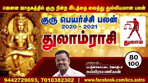 துலாம் ராசி குரு பெயர்ச்சி பலன்கள் 2020 2021guru Peyarchi 2020 To