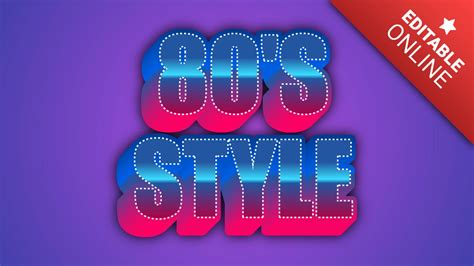 Retro Vintage 80s Style 3d Text Text Effect Generator