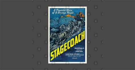 Stagecoach Movie Poster - John Wayne - T-Shirt | TeePublic